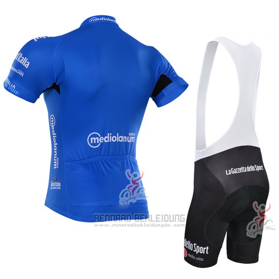 2016 Fahrradbekleidung Giro D'italien Blau und Wei Trikot Kurzarm und Tragerhose